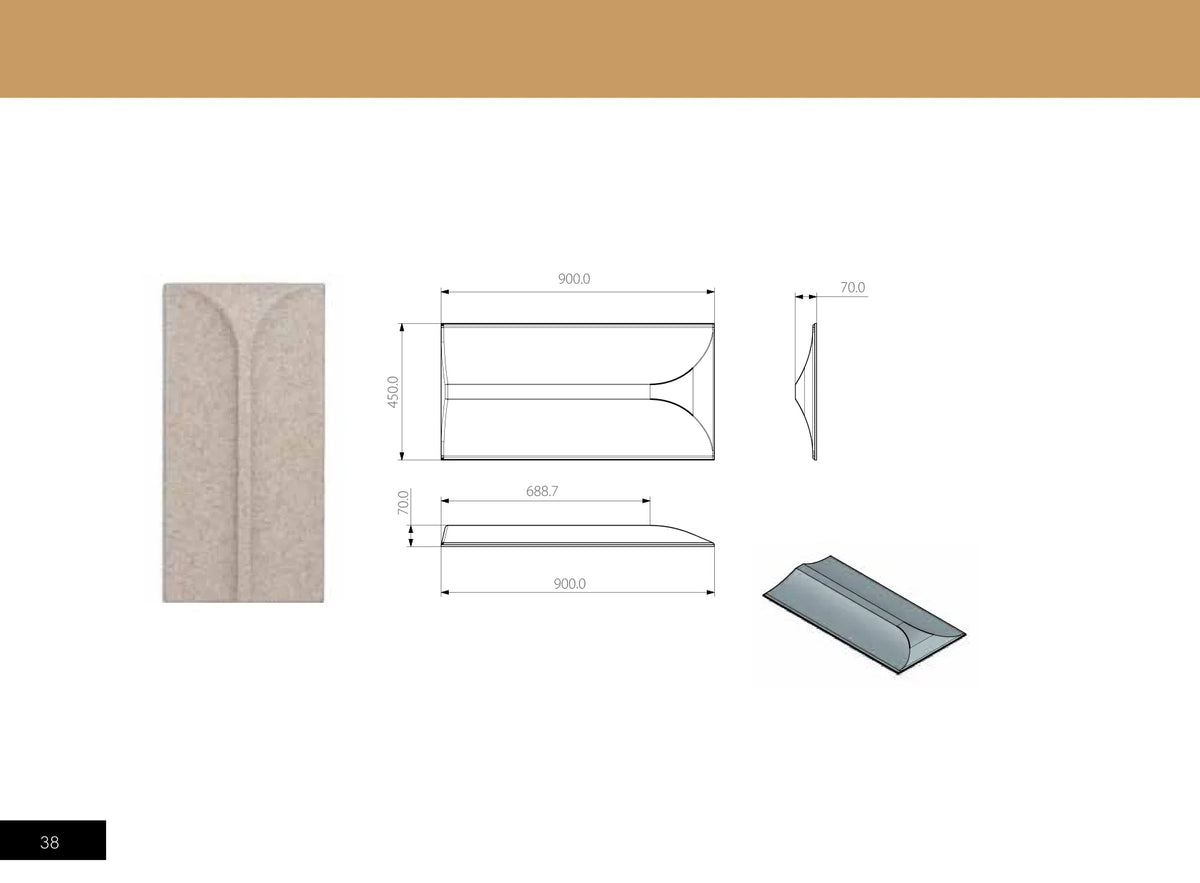 3D Arc Acoustic Panel